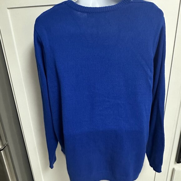 Christmas Men's Ugly Sweater Snowman with Beer Sze XXL Blue Holiday - Picture 2 of 8